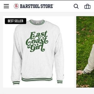 PLAN BRI UNCUT EAST COAST GIRL RIBBED CHAMPION CREWNECK